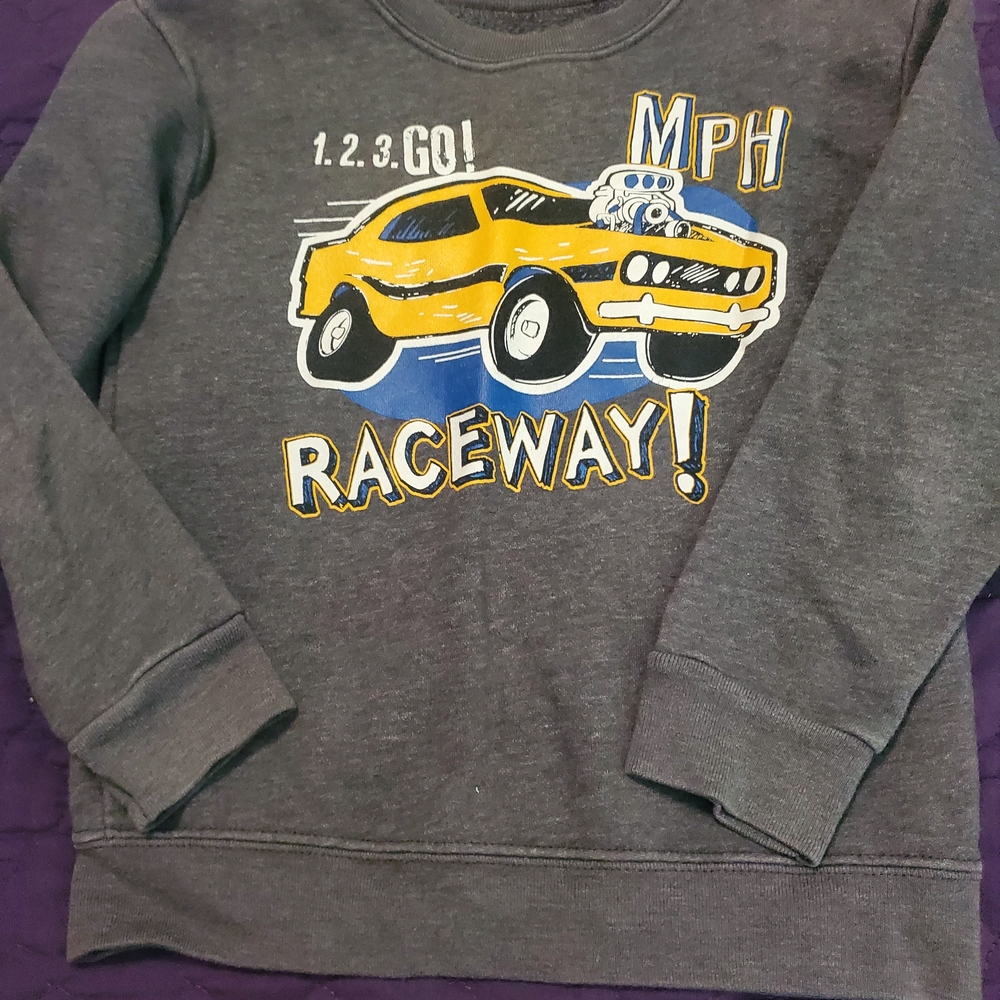 Garanimals Gray and Yellow Raceway Sweatshirt